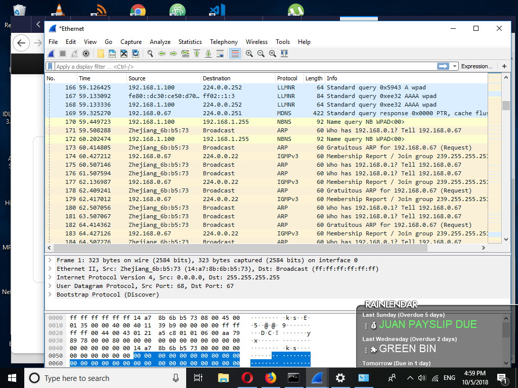 mac address wireshark